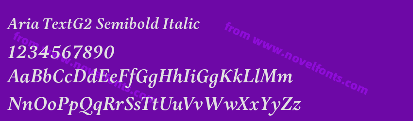 Aria TextG2 Semibold ItalicPreview Aria TextG2 Semibold ItalicPreview