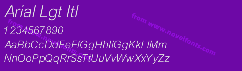 Arial Lgt ItlPreview Arial Lgt ItlPreview