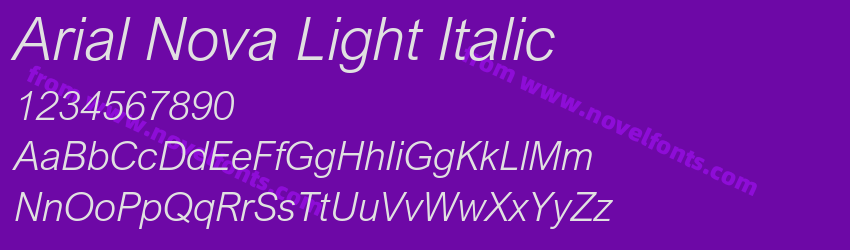 Arial Nova Light ItalicPreview