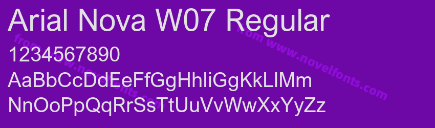 Arial Nova W07 RegularPreview Arial Nova W07 RegularPreview