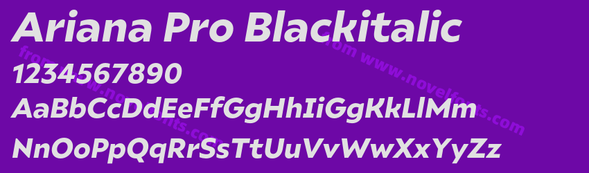 Ariana Pro BlackitalicPreview