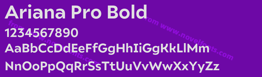 Ariana Pro BoldPreview Ariana Pro BoldPreview