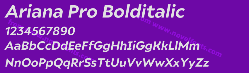 Ariana Pro BolditalicPreview Ariana Pro BolditalicPreview