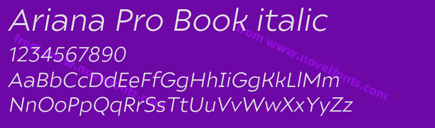 Ariana Pro Book italicPreview Ariana Pro Book italicPreview