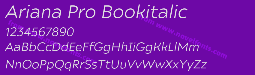 Ariana Pro BookitalicPreview Ariana Pro BookitalicPreview