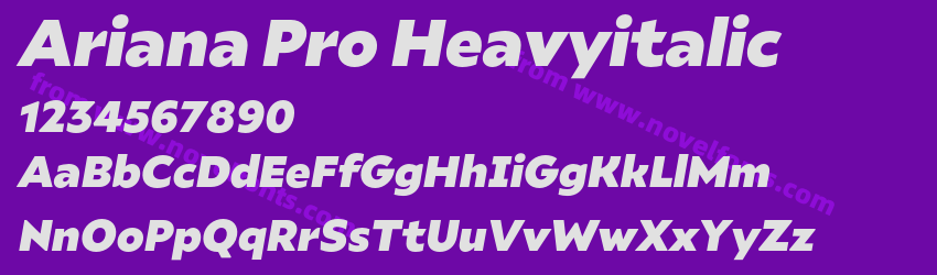 Ariana Pro HeavyitalicPreview Ariana Pro HeavyitalicPreview