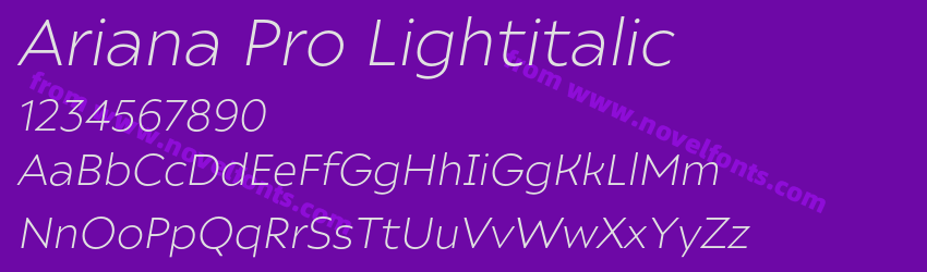 Ariana Pro LightitalicPreview Ariana Pro LightitalicPreview