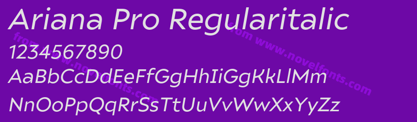 Ariana Pro RegularitalicPreview Ariana Pro RegularitalicPreview