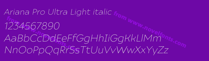 Ariana Pro Ultra Light italicPreview