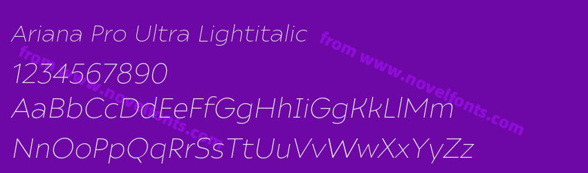 Ariana Pro Ultra LightitalicPreview Ariana Pro Ultra LightitalicPreview