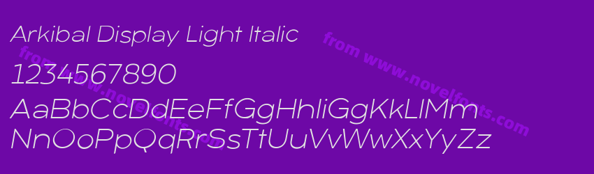 Arkibal Display Light ItalicPreview