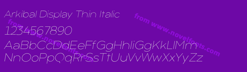 Arkibal Display Thin ItalicPreview Arkibal Display Thin ItalicPreview