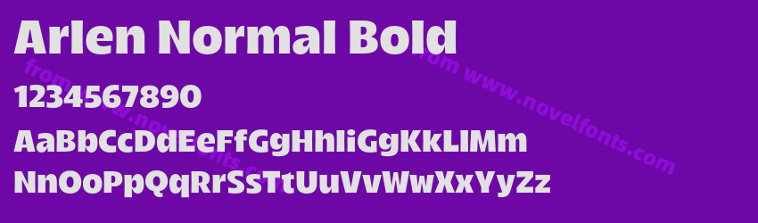 Arlen Normal BoldPreview Arlen Normal BoldPreview