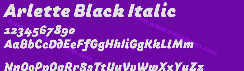 Arlette Black ItalicPreview Arlette Black ItalicPreview