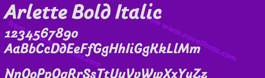 Arlette Bold ItalicPreview Arlette Bold ItalicPreview