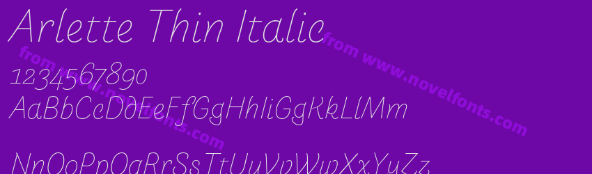 Arlette Thin ItalicPreview Arlette Thin ItalicPreview