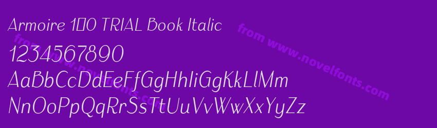 Armoire 1.0 TRIAL Book ItalicPreview