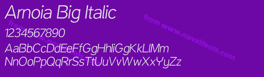 Arnoia Big ItalicPreview Arnoia Big ItalicPreview