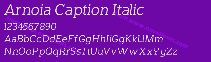 Arnoia Caption ItalicPreview Arnoia Caption ItalicPreview