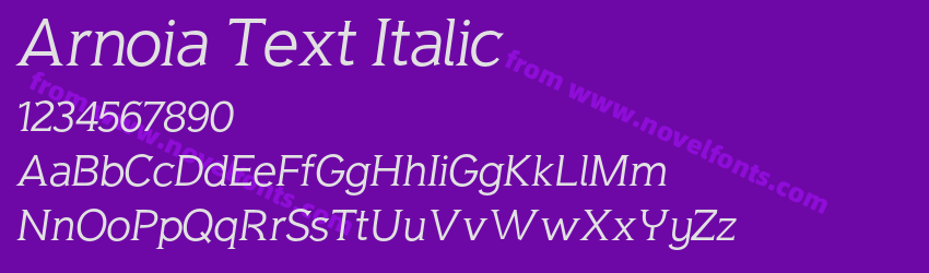Arnoia Text ItalicPreview