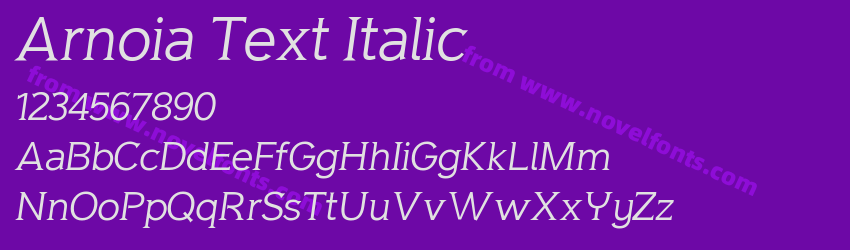 Arnoia Text ItalicPreview Arnoia Text ItalicPreview