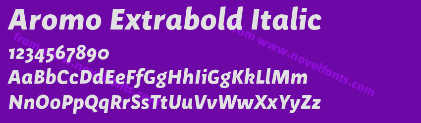 Aromo Extrabold ItalicPreview Aromo Extrabold ItalicPreview