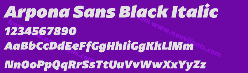 Arpona Sans Black ItalicPreview Arpona Sans Black ItalicPreview