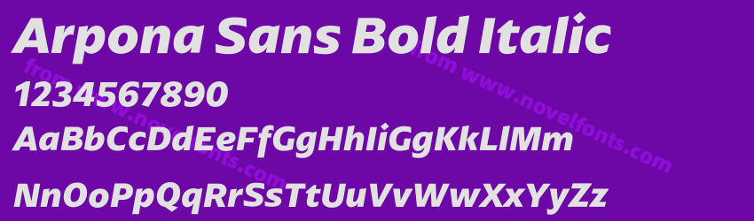 Arpona Sans Bold ItalicPreview Arpona Sans Bold ItalicPreview