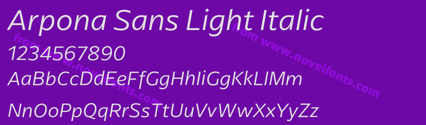 Arpona Sans Light ItalicPreview Arpona Sans Light ItalicPreview
