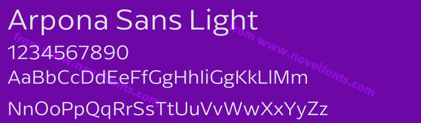 Arpona Sans LightPreview Arpona Sans LightPreview