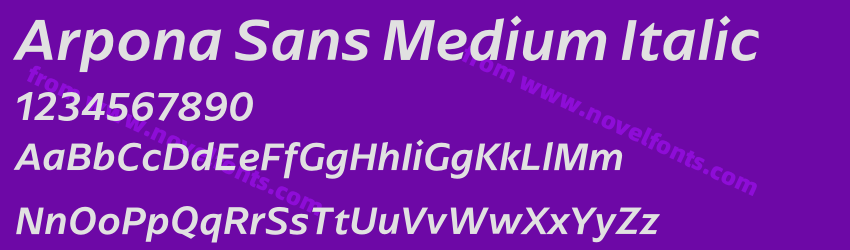 Arpona Sans Medium ItalicPreview Arpona Sans Medium ItalicPreview