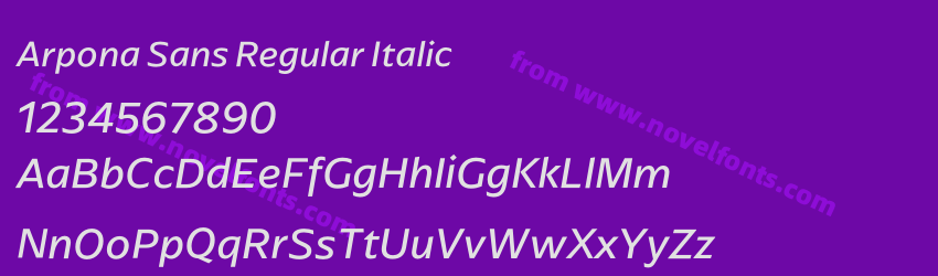 Arpona Sans Regular ItalicPreview Arpona Sans Regular ItalicPreview