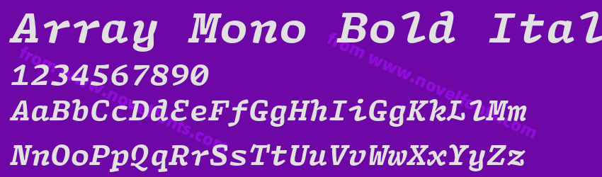 Array Mono Bold ItalicPreview Array Mono Bold ItalicPreview