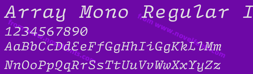 Array Mono Regular ItalicPreview