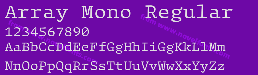 Array Mono RegularPreview Array Mono RegularPreview