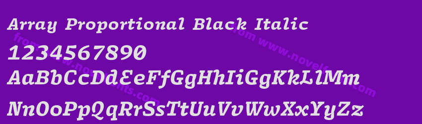 Array Proportional Black ItalicPreview Array Proportional Black ItalicPreview