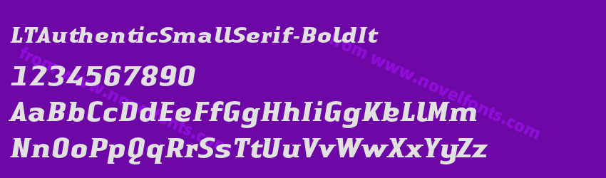 LTAuthenticSmallSerif-BoldItPreview