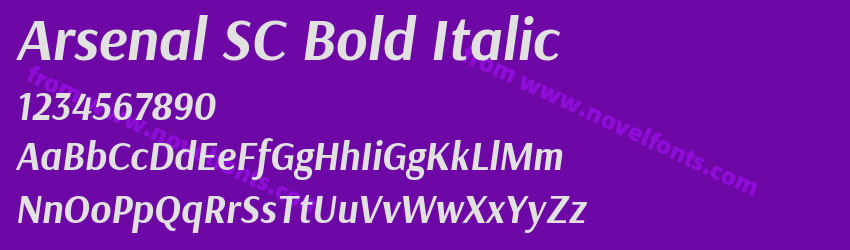 Arsenal SC Bold ItalicPreview Arsenal SC Bold ItalicPreview