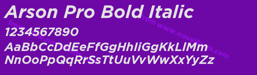 Arson Pro Bold ItalicPreview Arson Pro Bold ItalicPreview