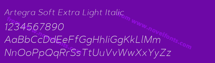Artegra Soft Extra Light ItalicPreview