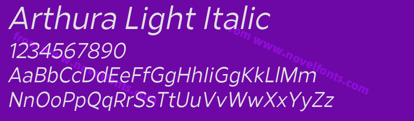 Arthura Light ItalicPreview Arthura Light ItalicPreview