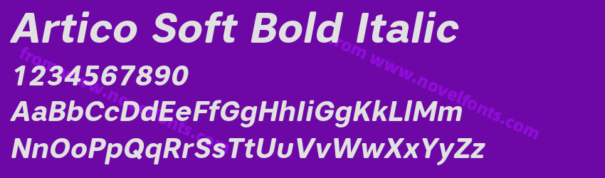 Artico Soft Bold ItalicPreview