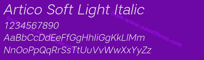 Artico Soft Light ItalicPreview Artico Soft Light ItalicPreview