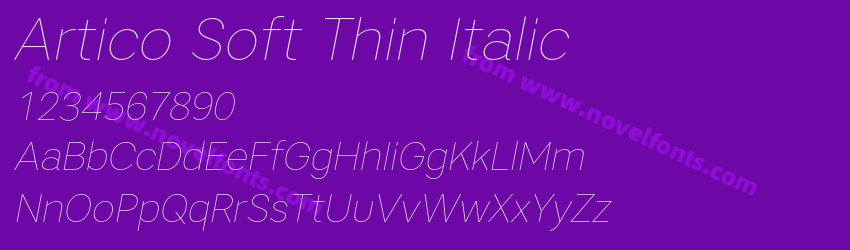 Artico Soft Thin ItalicPreview Artico Soft Thin ItalicPreview