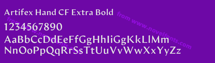 Artifex Hand CF Extra BoldPreview Artifex Hand CF Extra BoldPreview