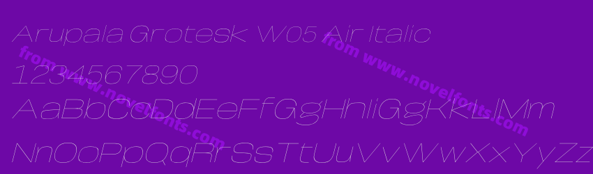 Arupala Grotesk W05 Air ItalicPreview Arupala Grotesk W05 Air ItalicPreview