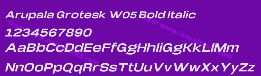 Arupala Grotesk W05 Bold ItalicPreview Arupala Grotesk W05 Bold ItalicPreview
