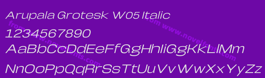 Arupala Grotesk W05 ItalicPreview Arupala Grotesk W05 ItalicPreview