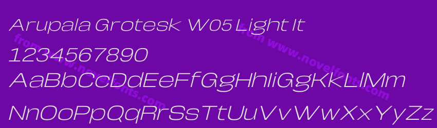 Arupala Grotesk W05 Light ItPreview