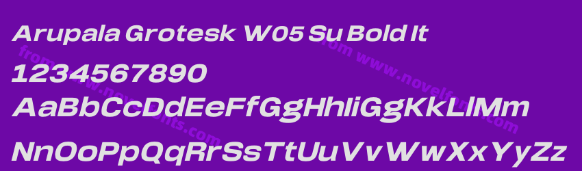 Arupala Grotesk W05 Su Bold ItPreview Arupala Grotesk W05 Su Bold ItPreview